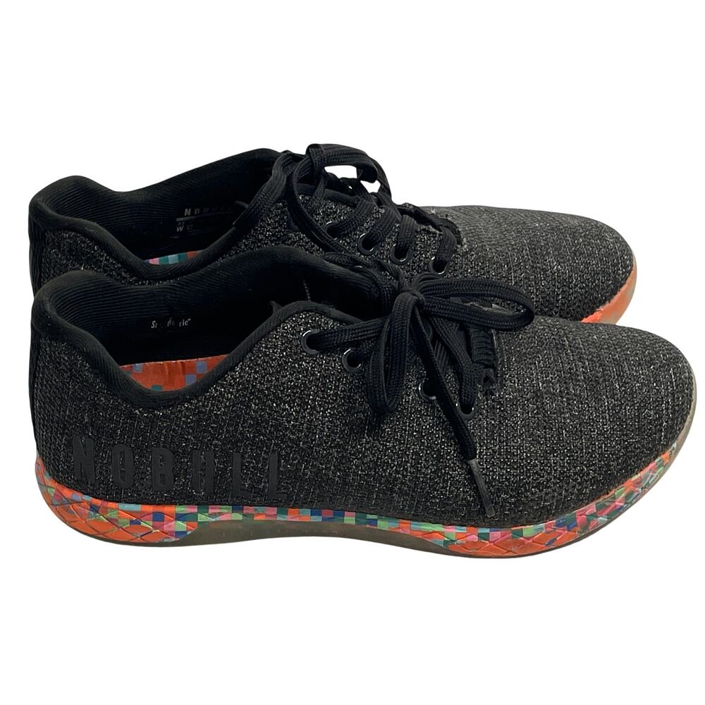 NOBULL Outwork Training Shoes Black Heather Pixel Men size 8 Sneakers